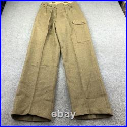 Vintage British Army Battledress Trousers Size 10 1949 Pattern 1952 Khaki Wool