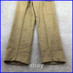 Vintage British Army Battledress Trousers Size 10 1949 Pattern 1952 Khaki Wool