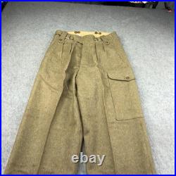Vintage British Army Battledress Trousers Size 10 1949 Pattern 1952 Khaki Wool
