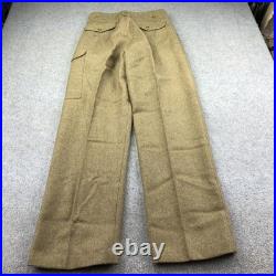 Vintage British Army Battledress Trousers Size 10 1949 Pattern 1952 Khaki Wool Vintage British Army Battledress Trousers Size 10 1949 Pattern 1952 Khaki Wool