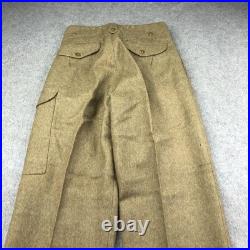 Vintage British Army Battledress Trousers Size 10 1949 Pattern 1952 Khaki Wool