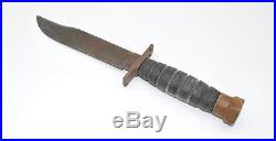 Vintage Camillus NY Fixed Blade Survival Knife Vietnam Korean War 10.5