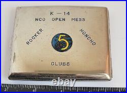 Vintage Cigarette case Korean War K-14 Kimpo AFB 5th Air Force