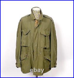 Vintage Early 50S Korean War C-1887 M-51 Military Field Jacket Size Large #294