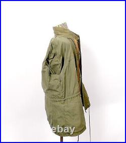 Vintage Early 50S Korean War C-1887 M-51 Military Field Jacket Size Large #294