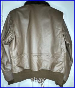 Vintage G-1 Leather Flight Jacket Korean War USN Read Description