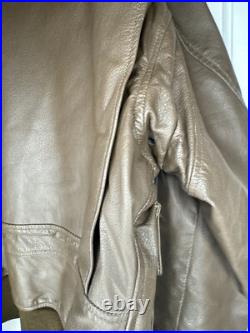 Vintage G-1 Leather Flight Jacket Korean War USN Read Description