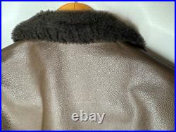 Vintage G-1 Leather Flight Jacket Korean War USN Read Description