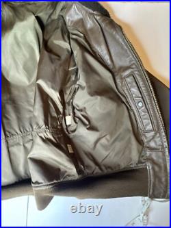 Vintage G-1 Leather Flight Jacket Korean War USN Read Description