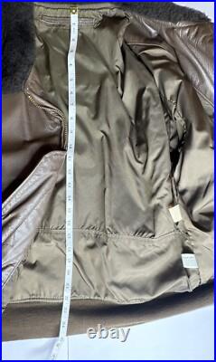 Vintage G-1 Leather Flight Jacket Korean War USN Read Description