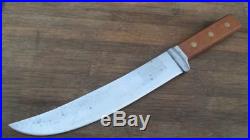 Vintage GENEVA FORGE Korean War US Army Chef's Cimeter Butcher Knife Dated 1951