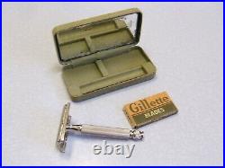 Vintage Gillette Canadian Khaki Set Tech Razor Korean War Military