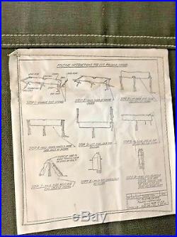 Vintage, Jan 1956, POST Korean War- USGI Folding Canvas Cot