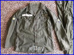 Vintage KOREAN War US Army Field Uniform & Field Coat Jacket Vietnam