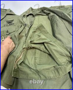Vintage Korean Vietnam War OG-107 PILOT Shirt Pants Uniform Grouping Named