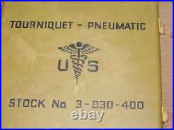 Vintage Korean War 1951 Us Army Medical Kit Pneumatic Tourniquet In Metal Box