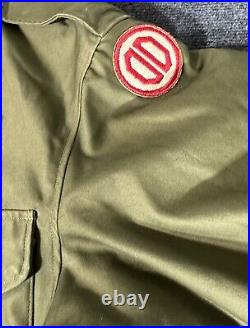 Vintage Korean War 31st Airbourne Division Military M-1951 Field Coat Small