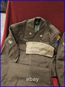 Vintage Korean War Complete Double Set US Army Uniforms With Cap And Helmet