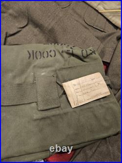 Vintage Korean War Complete Double Set US Army Uniforms With Cap And Helmet