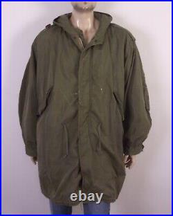 Vintage Korean War Era M-1951 Fishtail Parka Shell + Liner RARE US Army Military