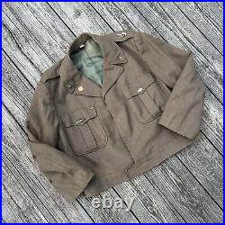 Vintage Korean War Era Wool Ike Jacket Size 46S Dated 1951 Military H-4143