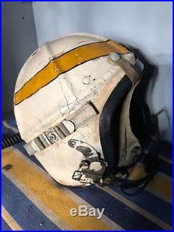 Vintage Korean War Fighter Pilot Flight Helmet