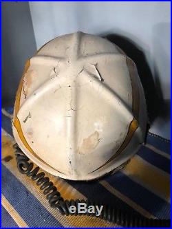 Vintage Korean War Fighter Pilot Flight Helmet