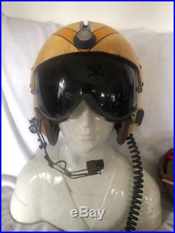 Vintage Korean War Fighter Pilot Flight Helmet + MS22001 Mask Helmet Flight Bag