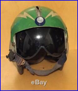Vintage Korean War MSA APH Fighter Pilot Flight Helmet With Retractable Visor