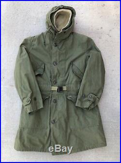 Vintage Korean War Parka Coat Jacket 1951 with Liner Air Force Overcoat M-1947