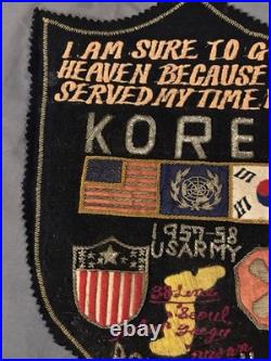 Vintage Korean War Patch US Army Served My Time In Hell Military 38 Line