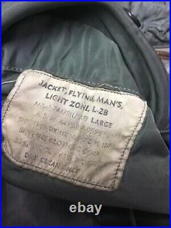 Vintage Korean War Pilots Jacket USAF Light Zone L-2B Flying Mans Large Size