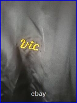 Vintage Korean War Satin Jacket Souvenir Vic Back Embroidered Size XL