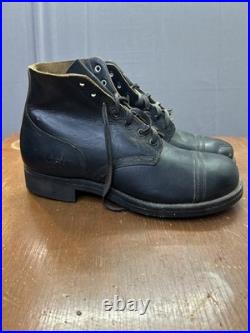 Vintage Korean War Service Boots Cap Toe Belleville 1951 9.5 D