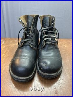 Vintage Korean War Service Boots Cap Toe Belleville 1951 9.5 D