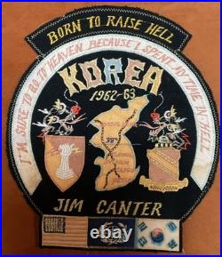 Vintage Korean War Soldier Back Patch. Dragon. 1962-63. Born To Raise Hell