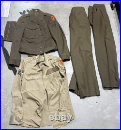 Vintage Korean War U. S. Army 25th Infantry Tropic Lightning Uniform With Patches