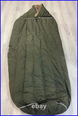 Vintage Korean War U. S. Casualty Down Sleeping Bag Arctic Military Fur Hood