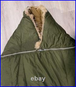 Vintage Korean War U. S. Casualty Down Sleeping Bag Arctic Military Fur Hood