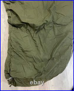 Vintage Korean War U. S. Casualty Down Sleeping Bag Arctic Military Fur Hood