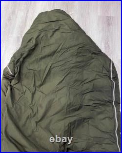 Vintage Korean War U. S. Casualty Down Sleeping Bag Arctic Military Fur Hood