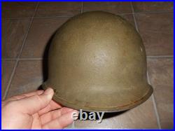 Vintage Korean War US Army M51 steel helmet with liner by CAPAC Named