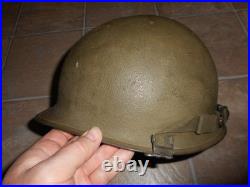 Vintage Korean War US Army M51 steel helmet with liner by CAPAC Named