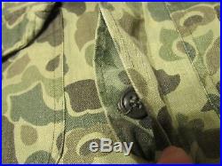 Vintage Korean War US Military USMC Jacket Camo Frogskin