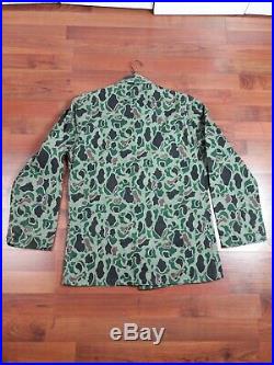Vintage Korean War US Military shirt Jacket Camo Frogskin
