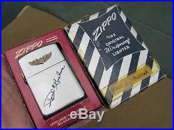 Vintage Korean War USAF Fighter Pilots 1950 Zippo Patent 2032695 with Box & Papers