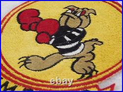 Vintage Korean War USMC Marine Corp VMF 223 Bulldog Pilot Squadron Patch 5 3/4