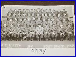 Vintage Korean War Us Army 1952 Co I Roster Fort Devens Mass 10 X 8 B & W Photo