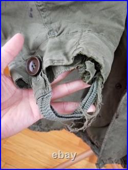 Vintage Korean War Us Army M-1951 Fishtail Parka Sz Large