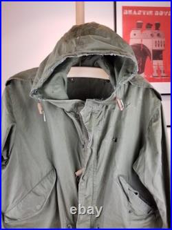 Vintage Korean War Us Army M-1951 Fishtail Parka Sz Small